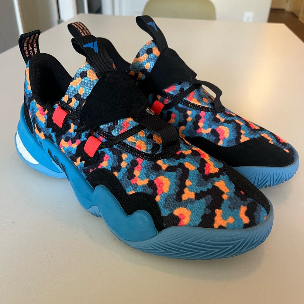 Adidas sneakers size US 10 used once, like new